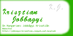 krisztian jobbagyi business card
